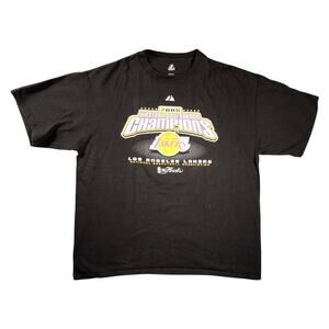 Vintage 2008 Los Angeles Lakers Western Conference Champions T-Shirt XL Majestic
